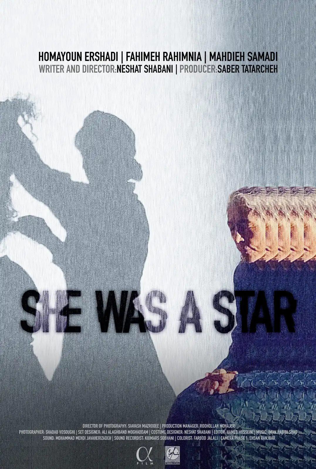 Poster of the short film "She was a star" by Neshat Shabani