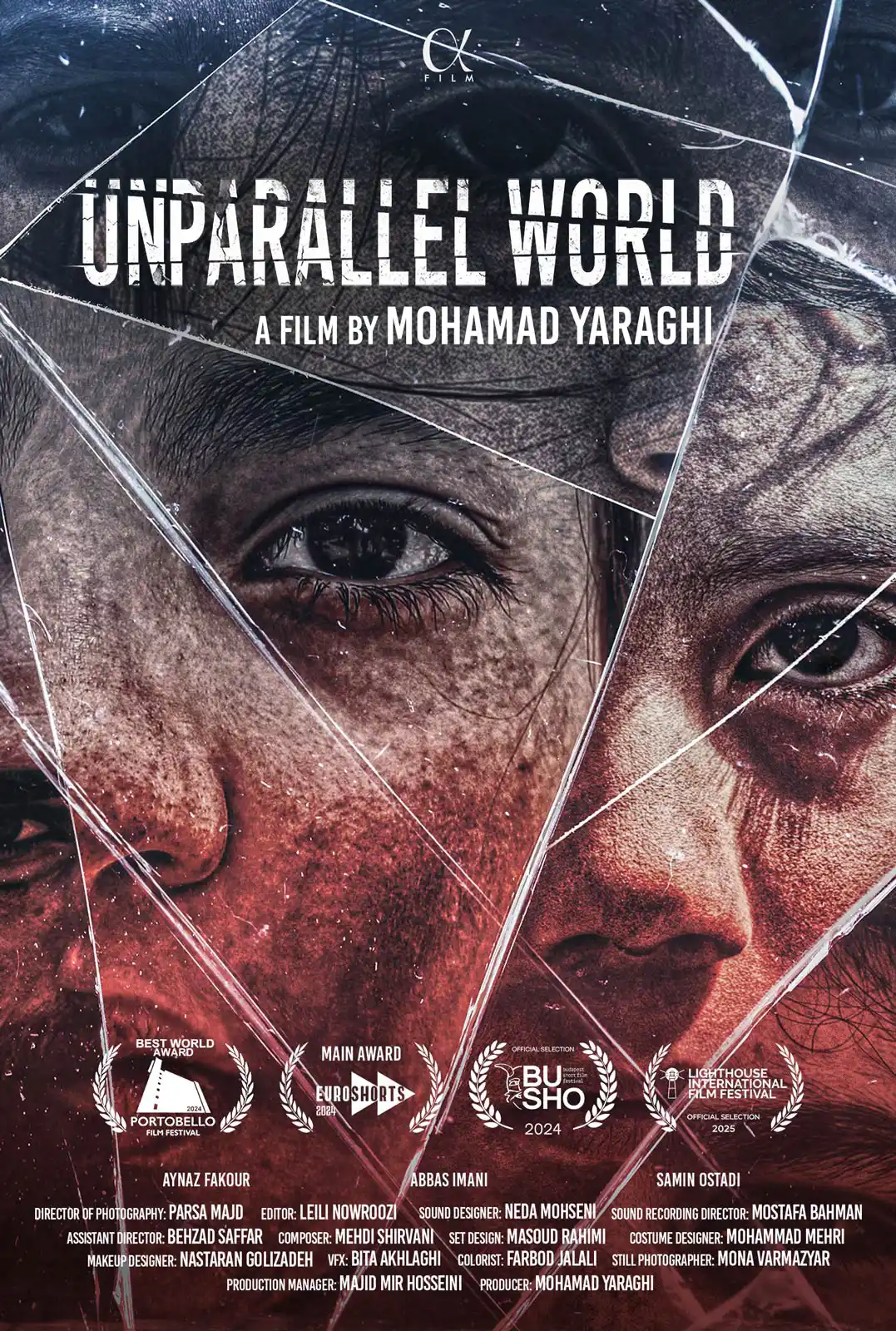 Poster del cortometraggio "Unparallel World" di Mohamad Yaraghi